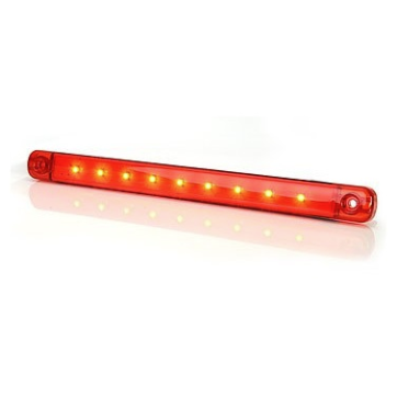 Was 97.4 718 Markeringsljus Slimline 9-led Röd E-märkt