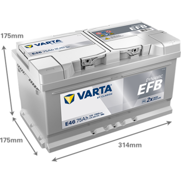 Varta Dynamic EFB 12V 75Ah