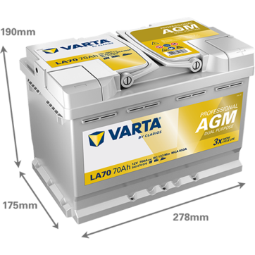 Varta Prof. Dual Purpose AGM 12V 70Ah