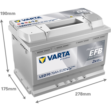 Varta Prof. Dual Purpose EFB 12V 70Ah