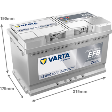 Varta Prof. Dual Purpose EFB 12V 80Ah