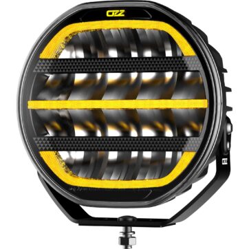 OZZ XR2 P9" LED-extraljus med dynamiskt positionsljus, svart